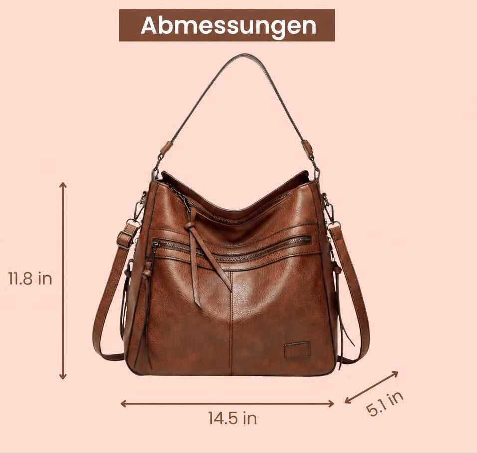 Serenas elegante Schultertasche mit Reißverschluss