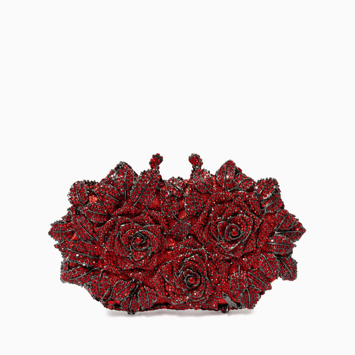 Rose Clutch Bag - Silver