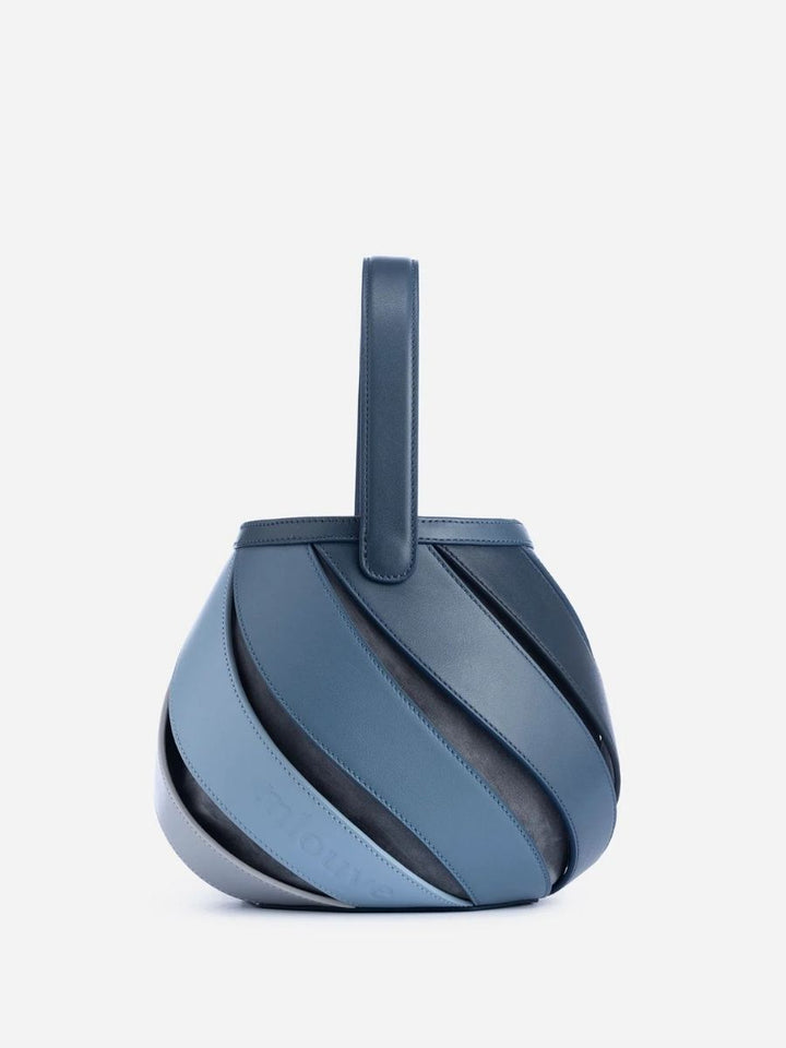 Opal Swirl Panel Bucket Bag - Sky Blue