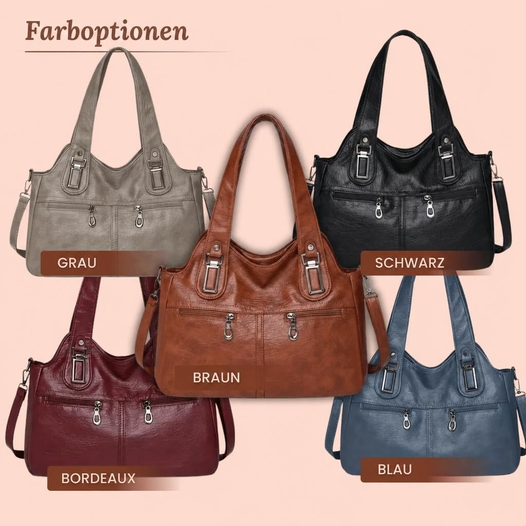 Flavia Schultertasche mit Doppelreißverschluss