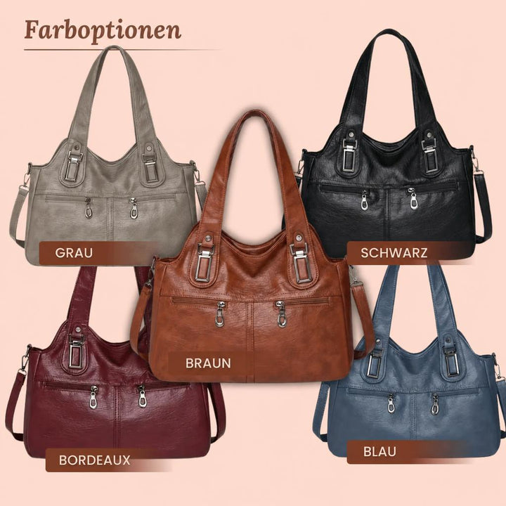 Flavia Schultertasche mit Doppelreißverschluss