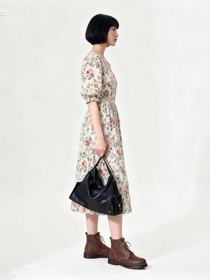 Sloane Pocket Hobo Shoulder Bag - Black