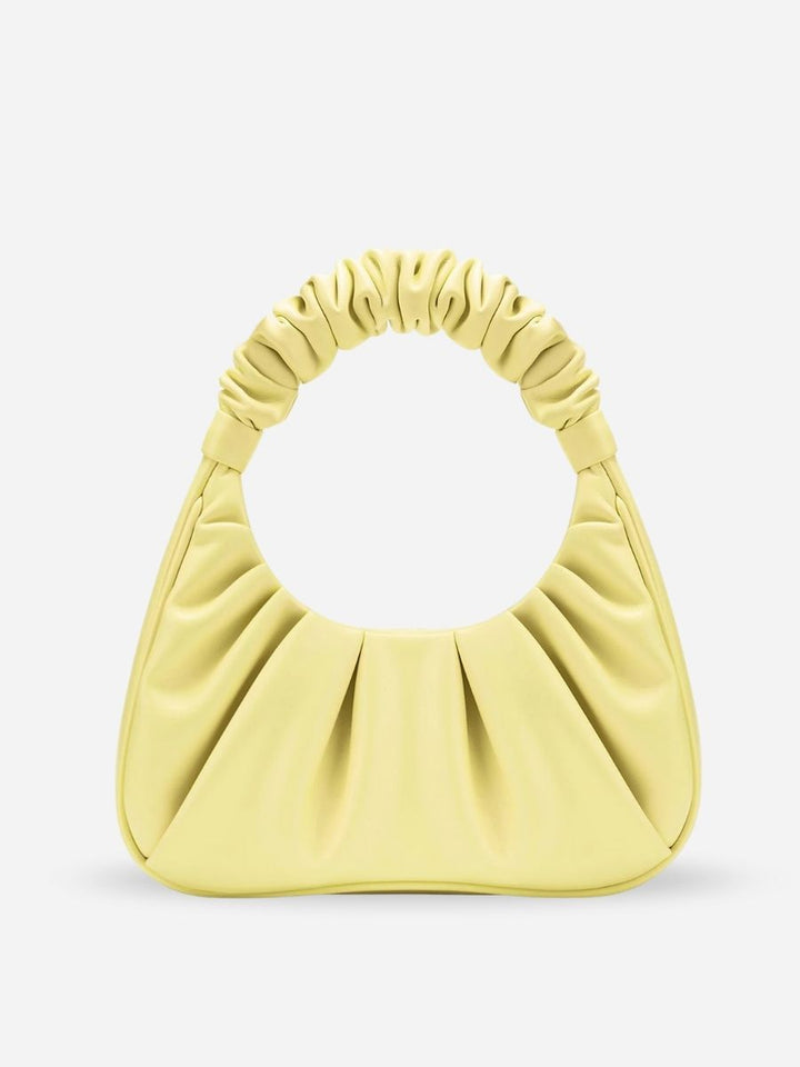 Nova Ruched Handle Mini Hobo Bag - Black