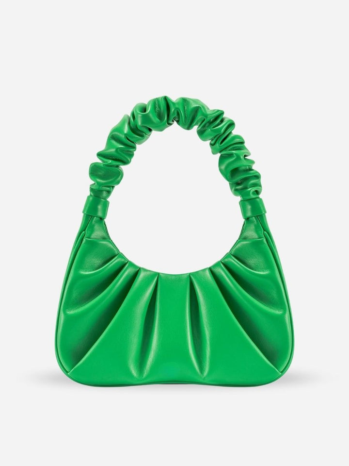 Nova Ruched Handle Mini Hobo Bag - Black