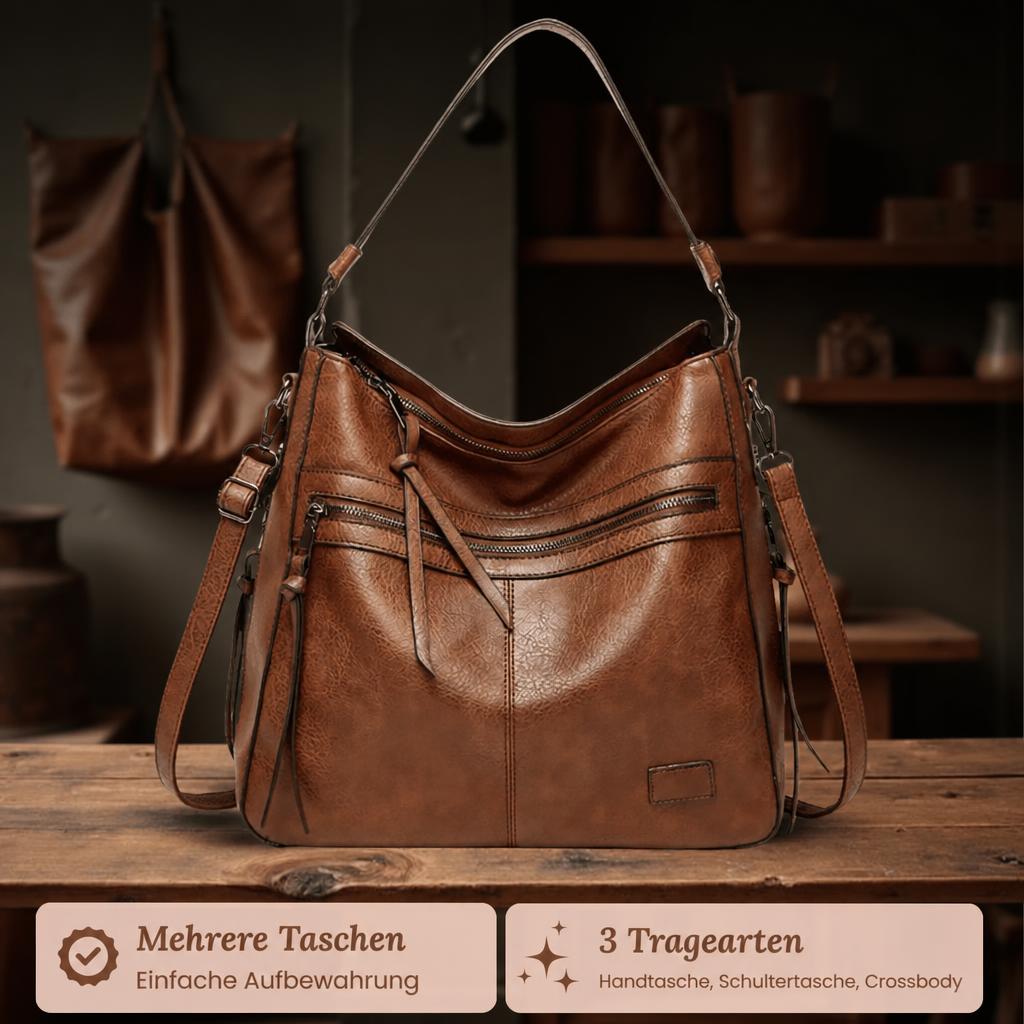 Serenas elegante Schultertasche mit Reißverschluss