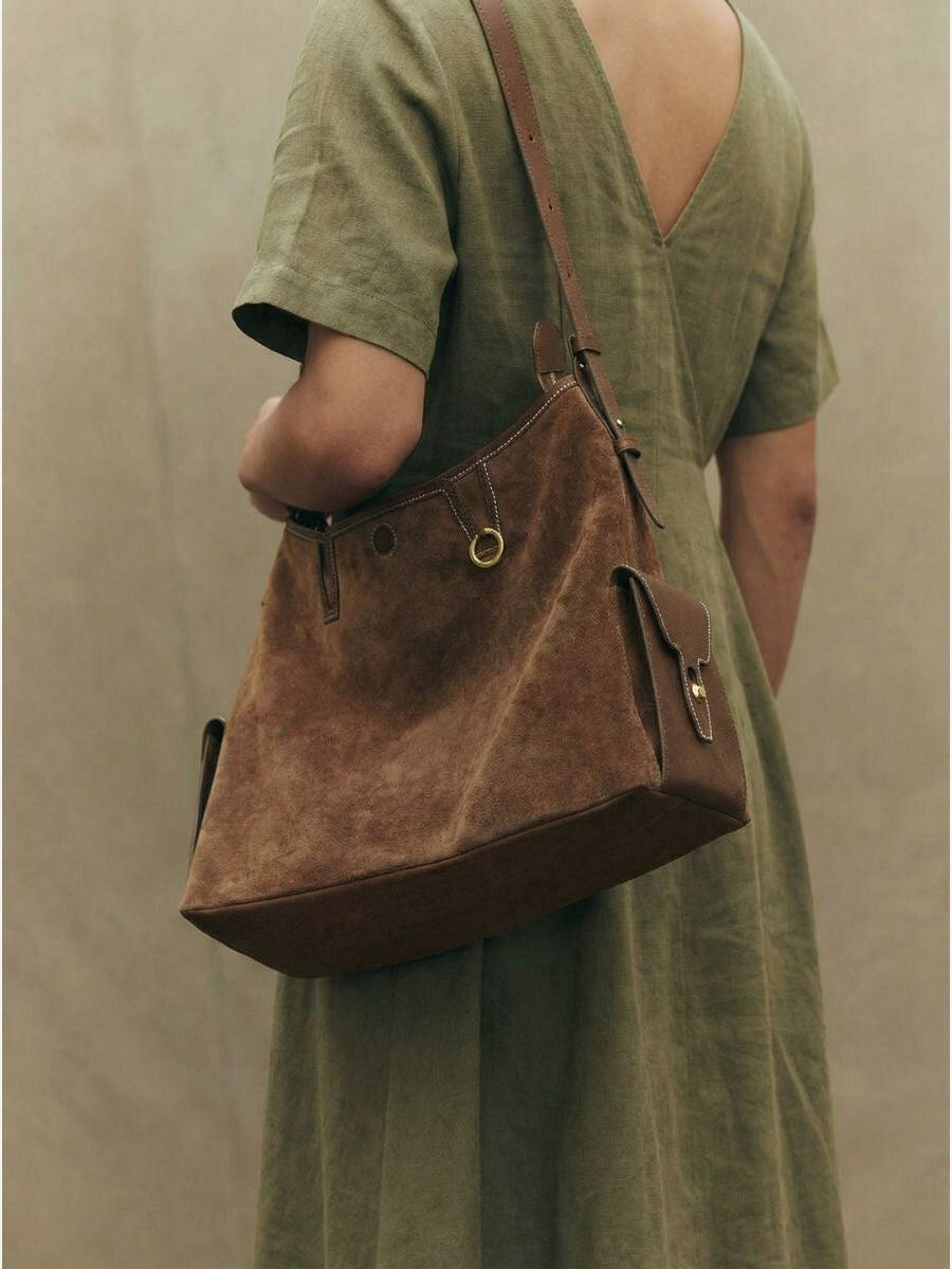 Sloane Pocket Hobo Shoulder Bag - Black