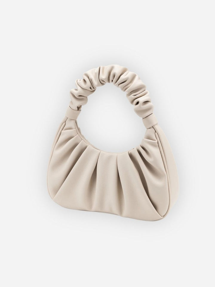 Nova Ruched Handle Mini Hobo Bag - Black