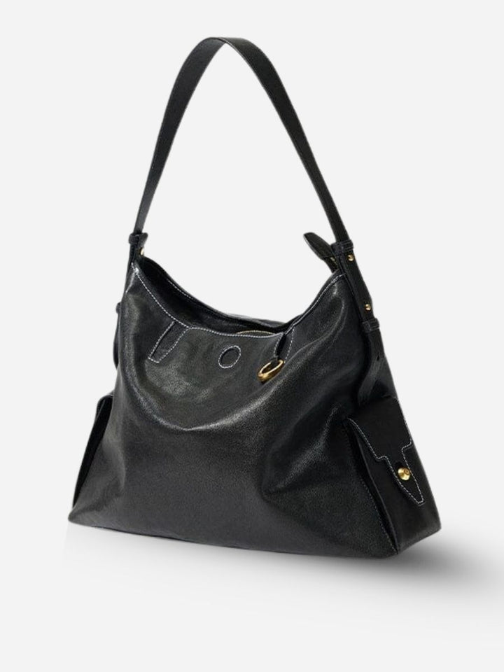 Sloane Pocket Hobo Shoulder Bag - Black