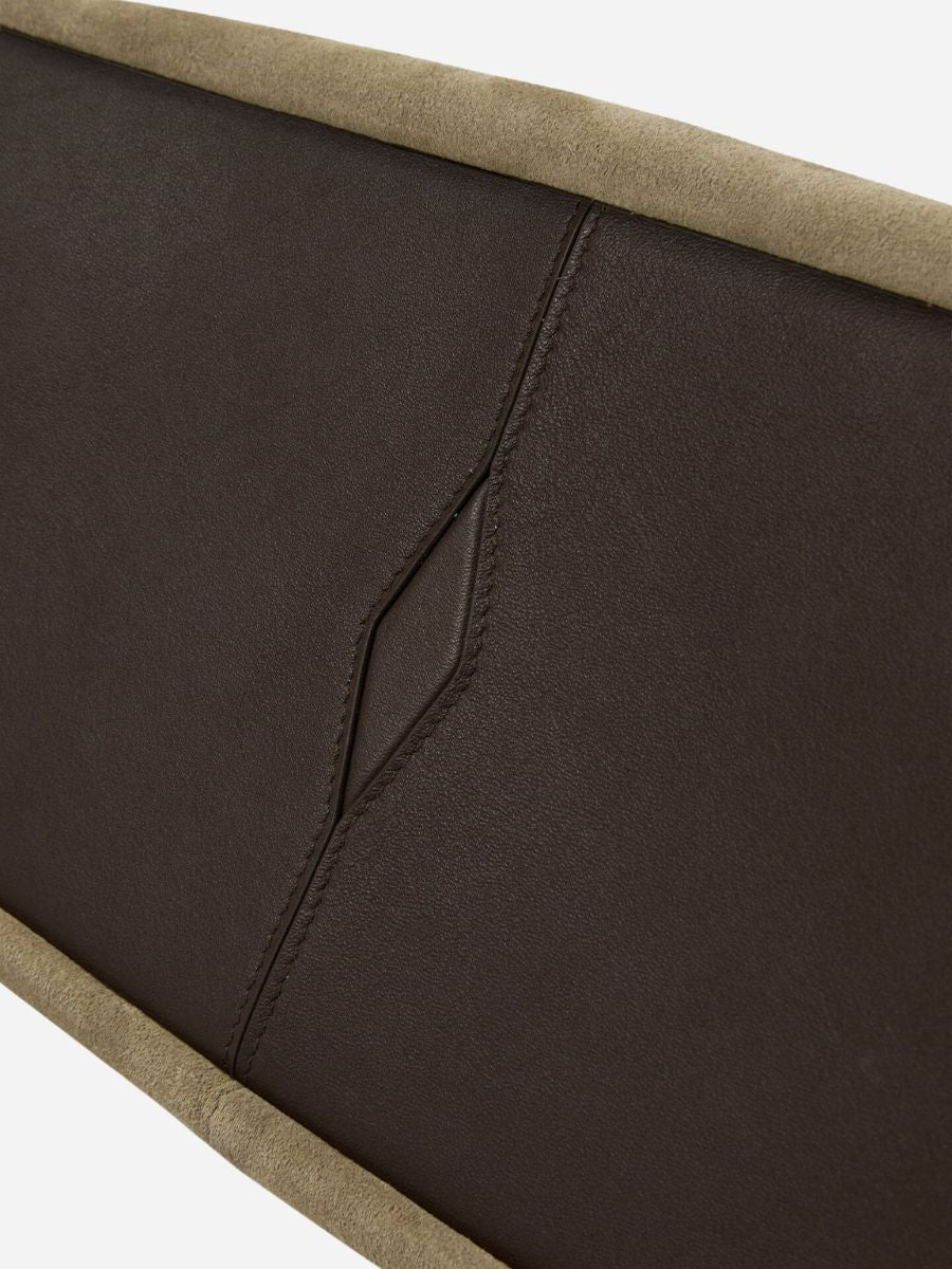 Harper Suede Contrast Hobo Bag - Sand