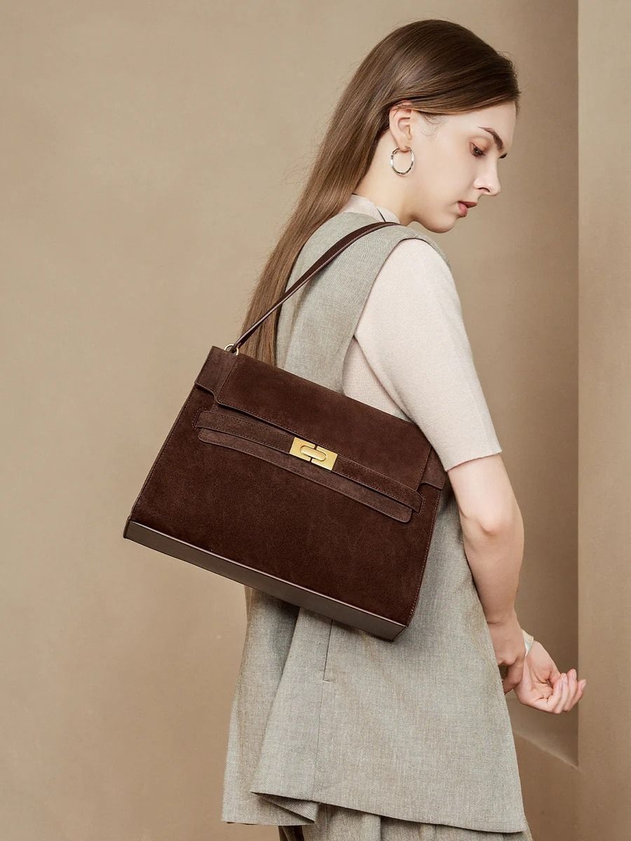 Vera Modern Shoulder Bag - Coffee