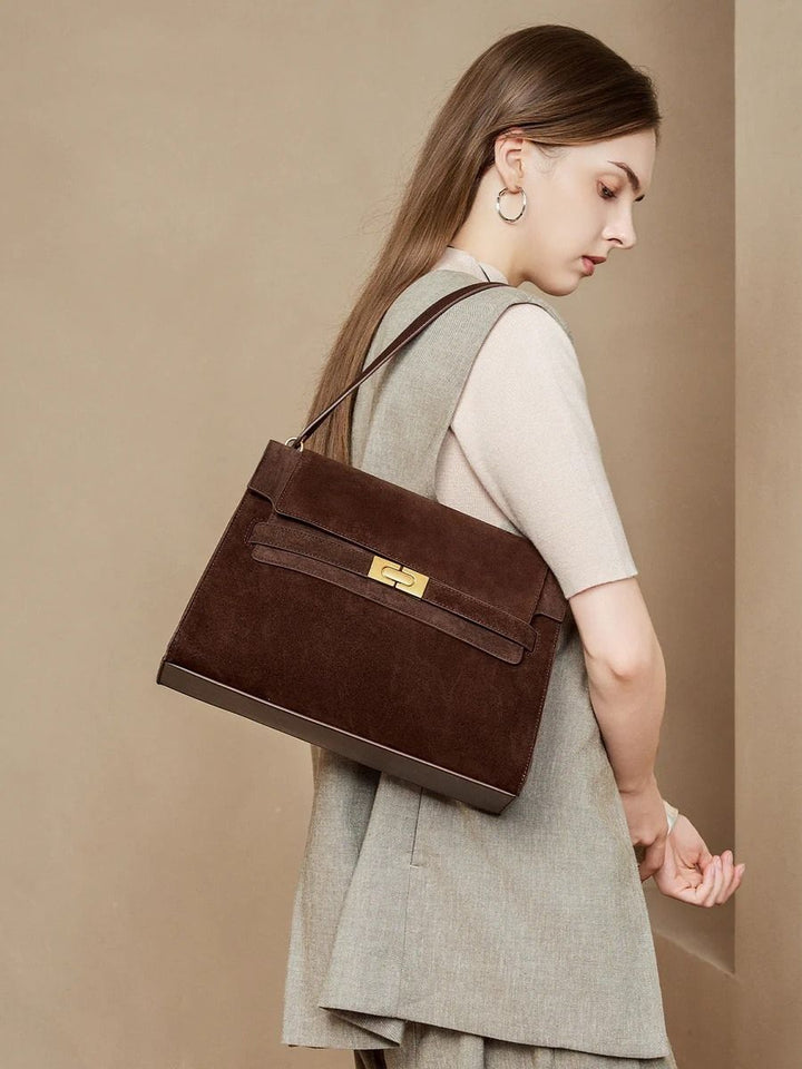 Vera Modern Shoulder Bag - Coffee