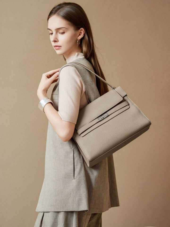 Vera Modern Shoulder Bag - Coffee