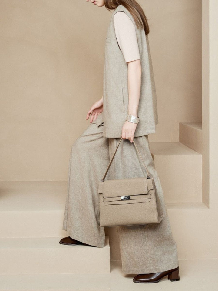 Vera Modern Shoulder Bag - Coffee