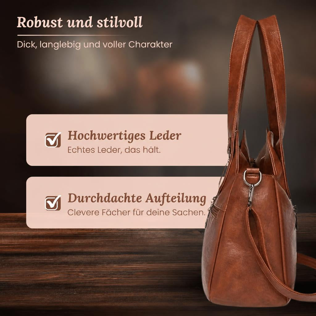 Flavia Schultertasche mit Doppelreißverschluss