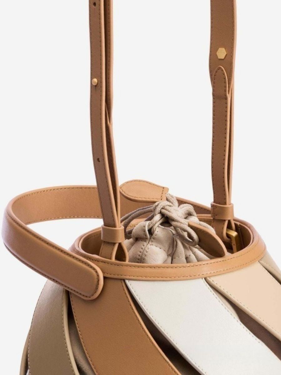 Opal Swirl Panel Bucket Bag - Sky Blue