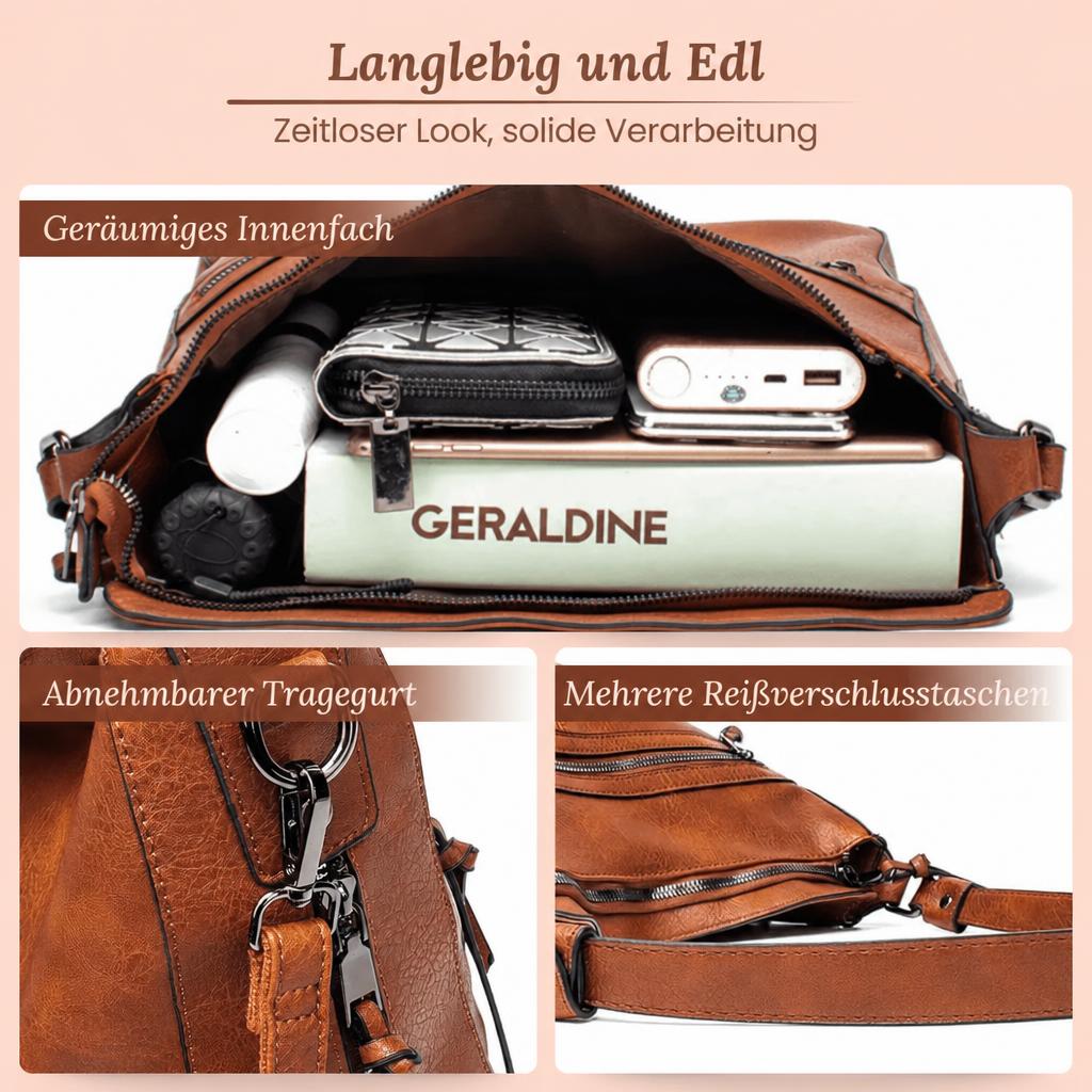 Serenas elegante Schultertasche mit Reißverschluss
