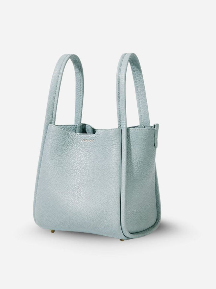 Muse Pebbled Mini Tote Bag - Milk Apricot