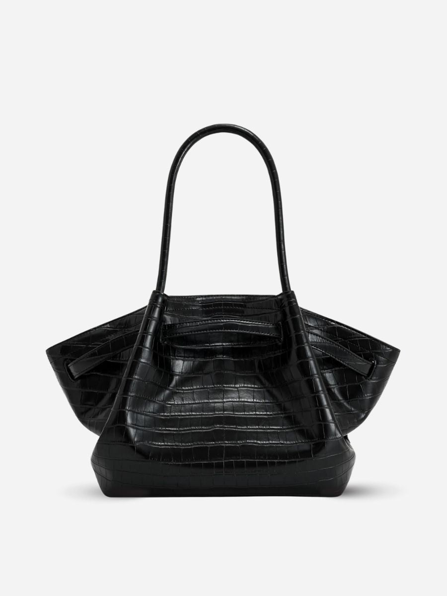 Terra Medium Tote - CrocBlack