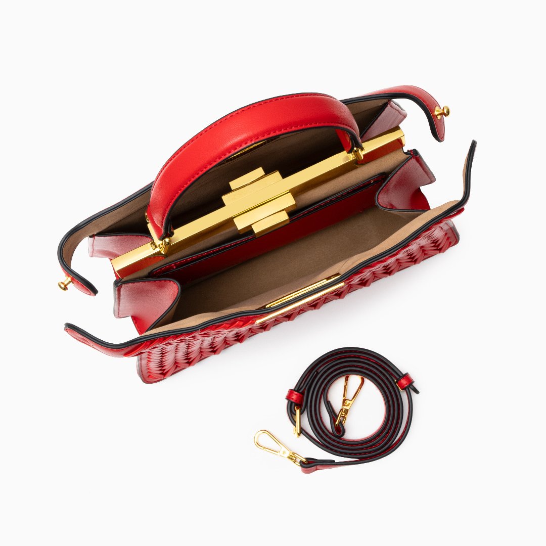 Celeste Woven Bag - Red