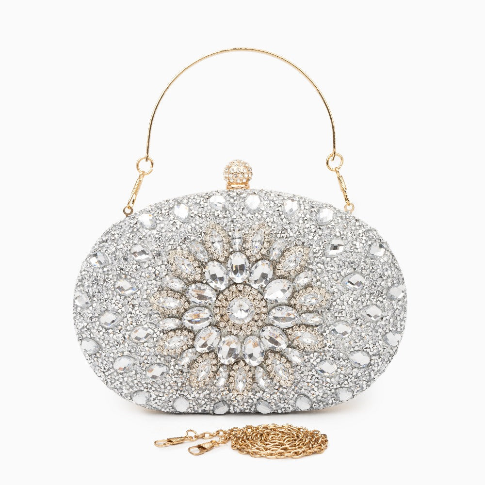 Odette Clutch Bag - Silver