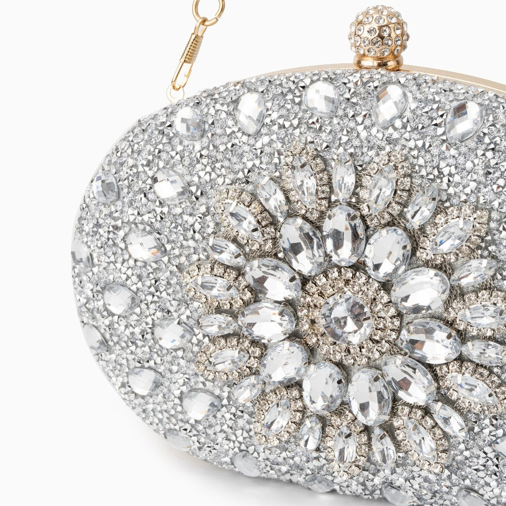 Odette Clutch Bag - Silver