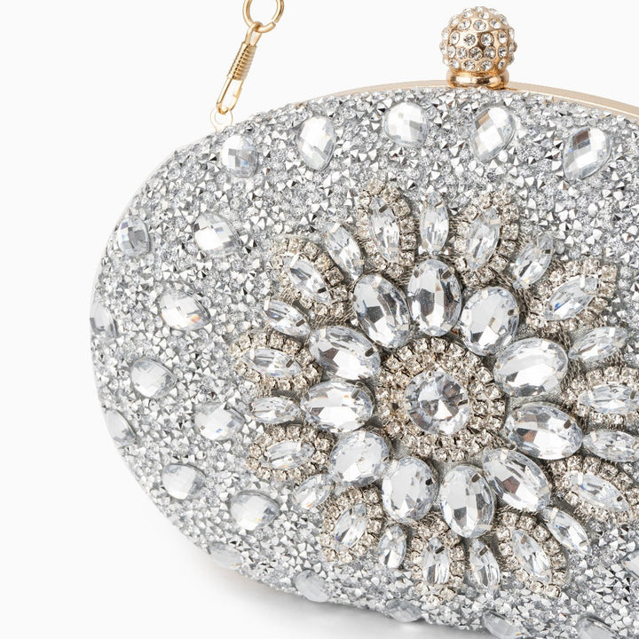 Odette Clutch Bag - Silver