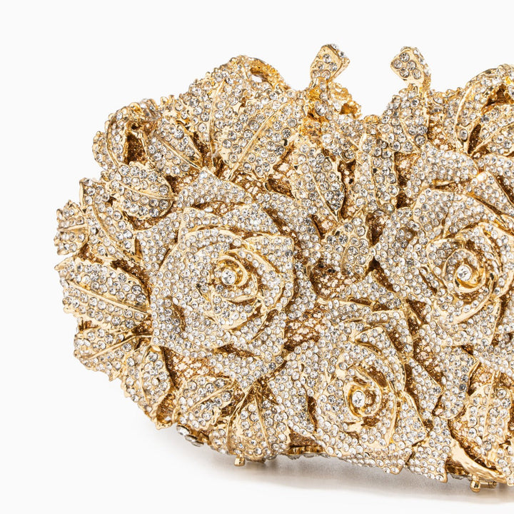 Rose Clutch Bag - Silver