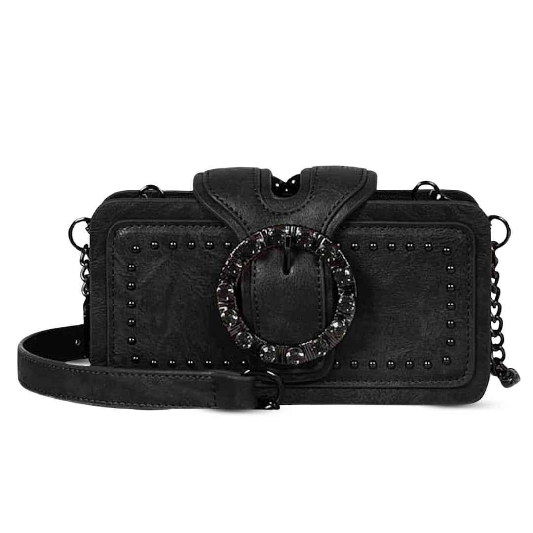 Margheritas Studded Buckle Clutch