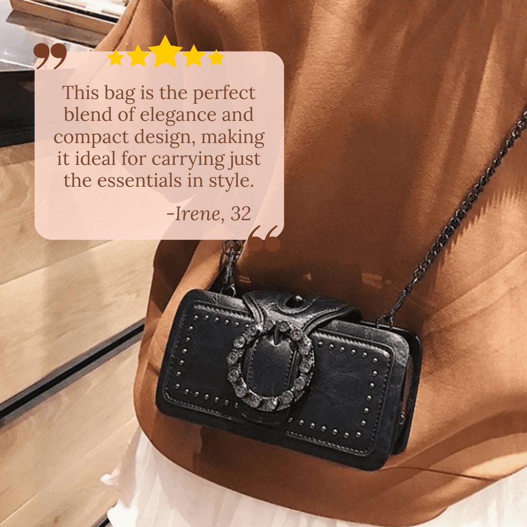 Margheritas Studded Buckle Clutch