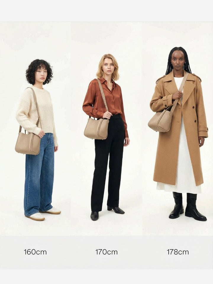 Muse Pebbled Mini Tote Bag - Milk Apricot