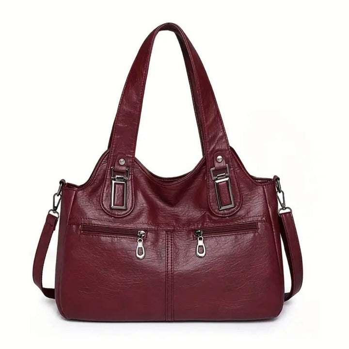 Flavia Schultertasche mit Doppelreißverschluss
