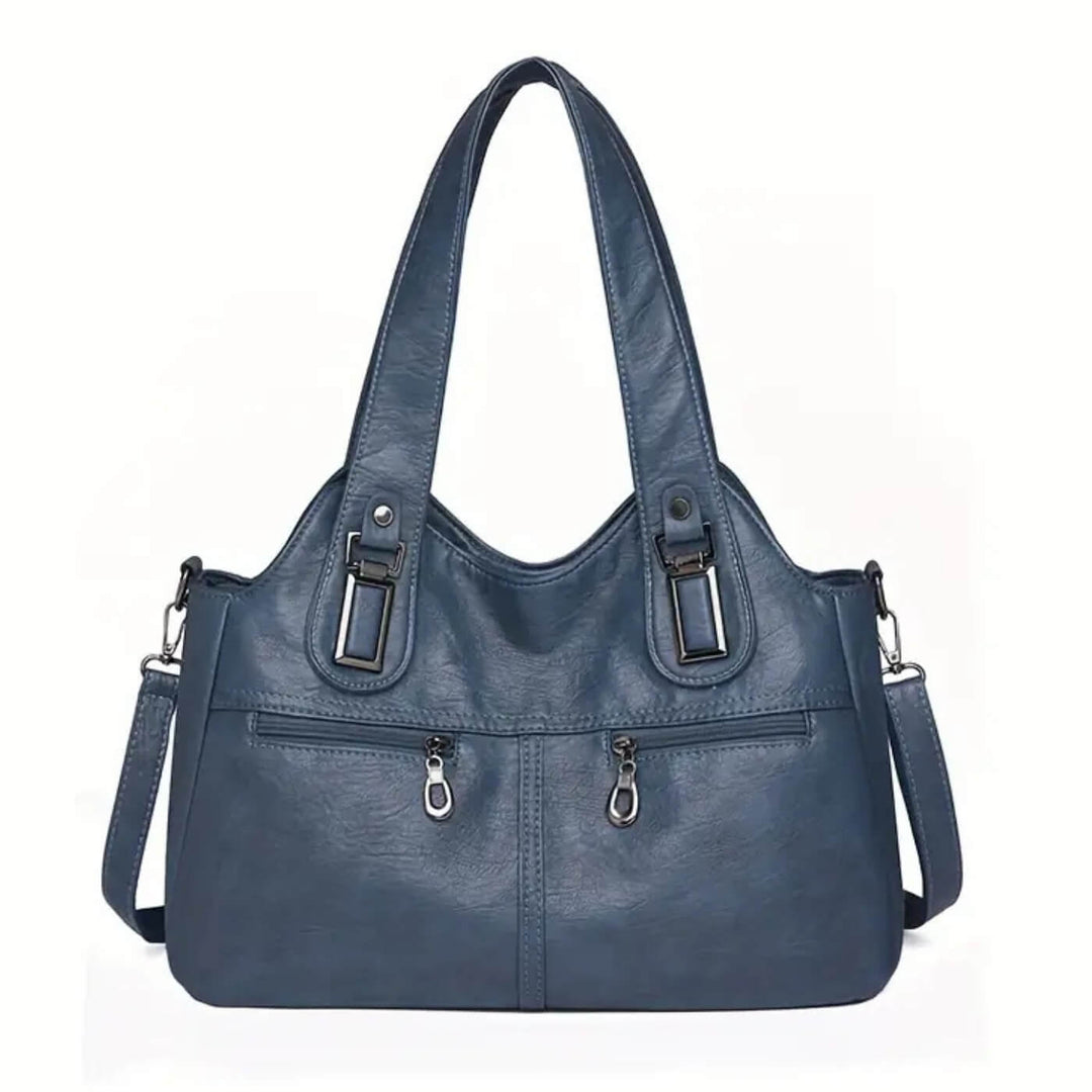 Flavia Schultertasche mit Doppelreißverschluss