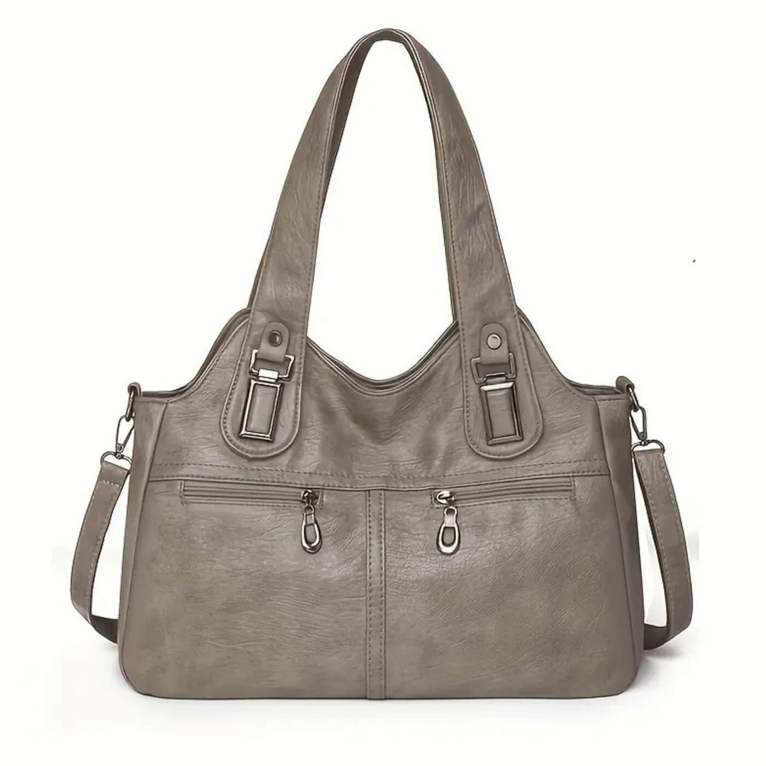 Flavia Schultertasche mit Doppelreißverschluss