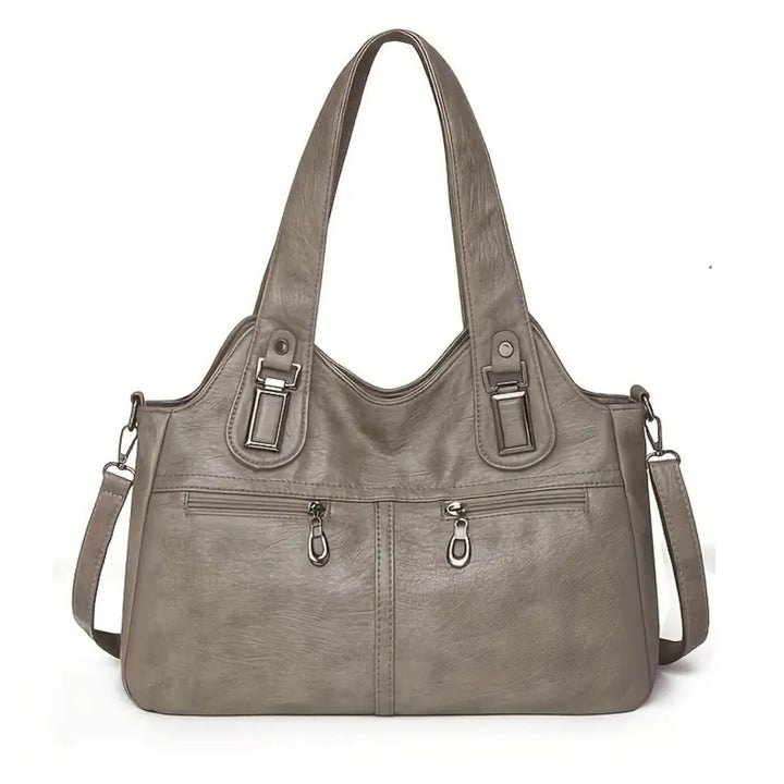 Flavia Schultertasche mit Doppelreißverschluss