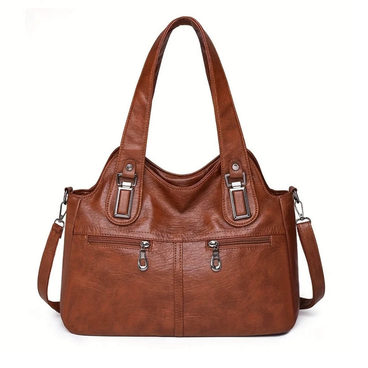 Flavia Schultertasche mit Doppelreißverschluss