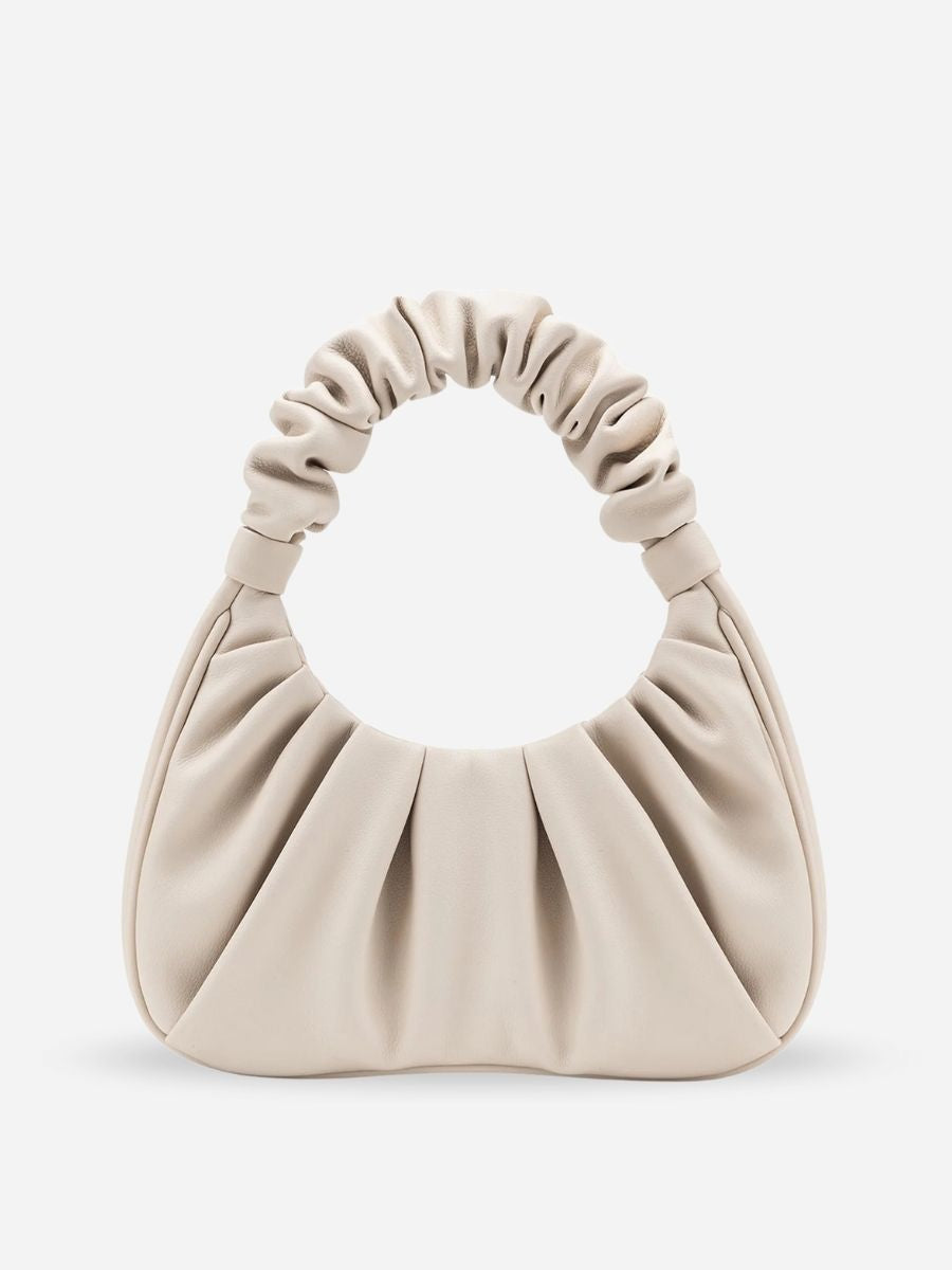 Nova Ruched Handle Mini Hobo Bag - Black