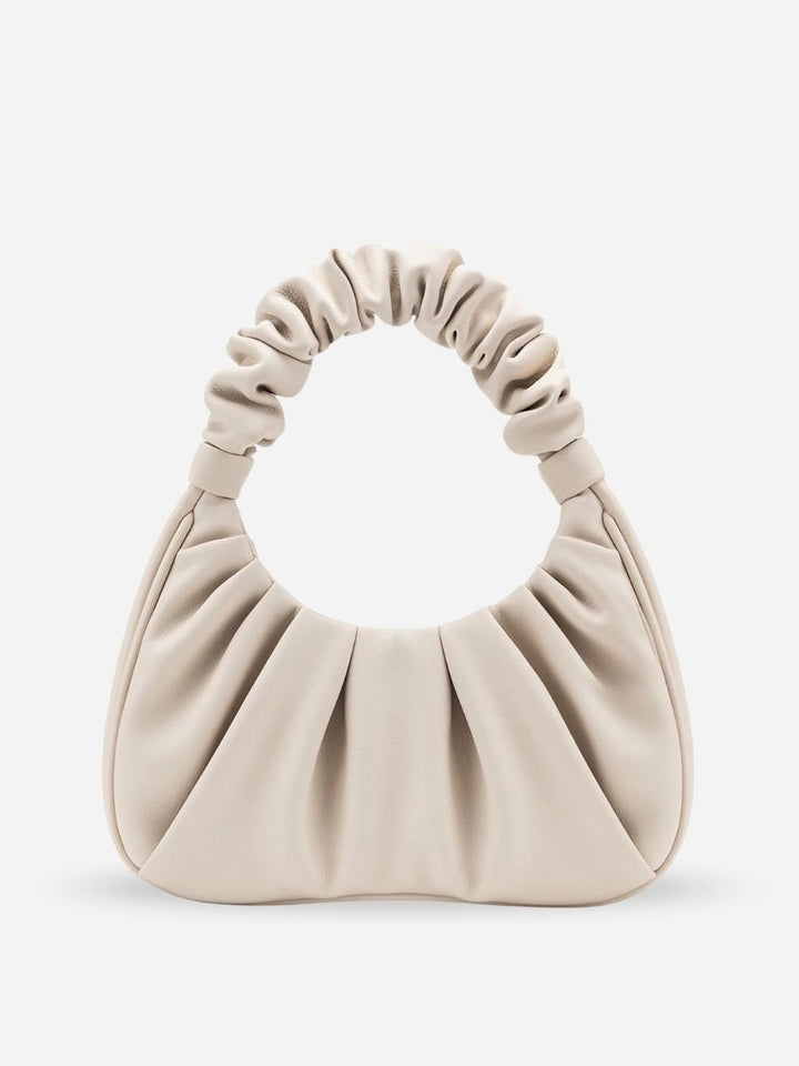 Nova Ruched Handle Mini Hobo Bag - Black